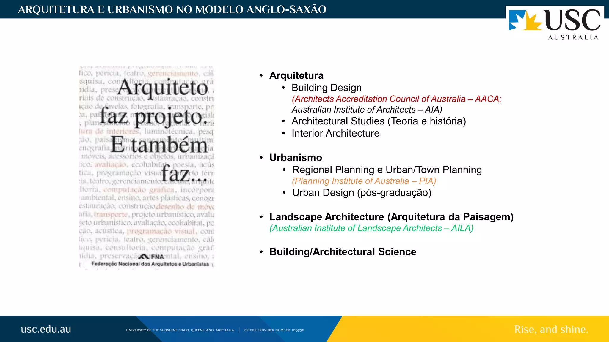 Arquitetura e/ou urbanismo