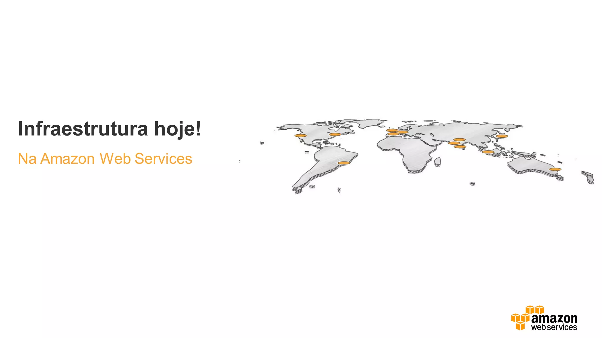Infraestrutura hoje!
Na Amazon Web Services
 