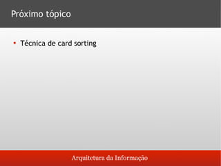 Arquitetura da Informação