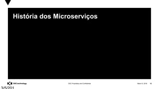 March 5, 2018 15DXC Proprietary and Confidential
História dos Microserviços
 