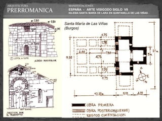 ARQUITECTURA   MANIFESTACIONES

PRERROMANICA   ESPAÑA - ARTE VISIGODO SIGLO VII
               IGLESIA SANTA MARÍA DE LARA EN QUINTANILLA DE LAS VIÑAS .
 