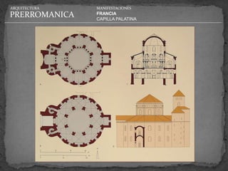 ARQUITECTURA   MANIFESTACIONES

PRERROMANICA   FRANCIA
               CAPILLA PALATINA
 