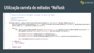 Utilização correta de métodos *NoFlush
 