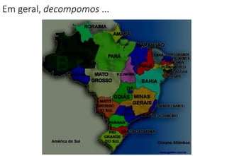 Em geral, decompomos ...
 