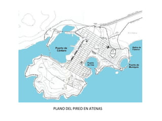 PLANO DEL PIREO EN ATENAS
 
