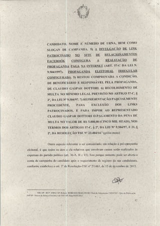 Sentença de propaganda eleitoral antecipada