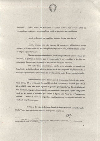 Sentença de propaganda eleitoral antecipada