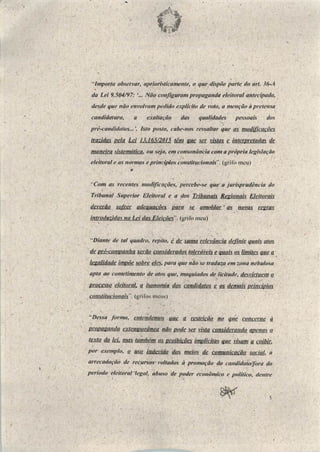 Sentença de propaganda eleitoral antecipada