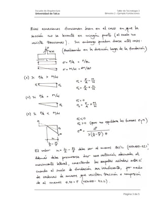 Escuela de Arquitectura               Taller de Tecnología 3
Universidad de Talca      Bimestre 2 – Ejemplo Fundaciones




                                            Página 3 de 5
 