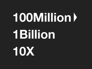 100Million
1Billion
10X
 
