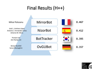 BotPrize 2014 Results. Human-Like Bots Competition at IEEE CIG | PPTX