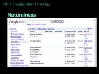 MU > Engage patients > e-Copy


  Naturalness
 