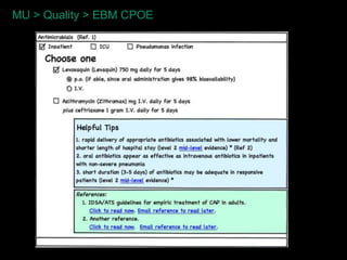 MU > Quality > EBM CPOE
 