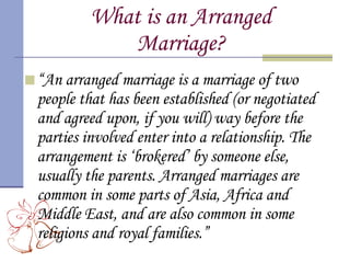 pros and cons of arranged marriage essay
