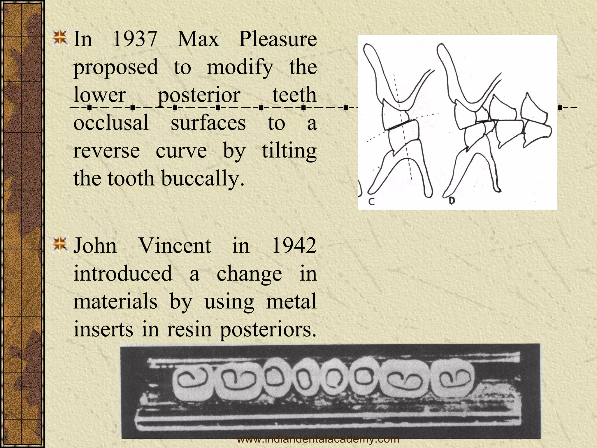 ARRANGEMENT OF POSTERIOR TEETH ACCORDING TO DIFFERENT THEORIES OF ...