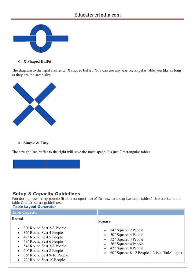 banquet table layout generator