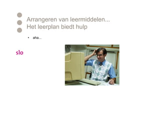 Arrangeren van leermiddelen...
Het leerplan biedt hulp
•   aha...
 