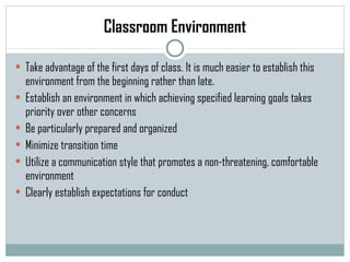 Arranging the Learning Environment | PPT