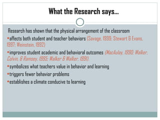 Arranging the Learning Environment | PPT