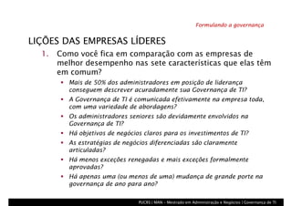 Arranjos de Governança de TI