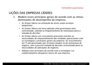 Arranjos de Governança de TI