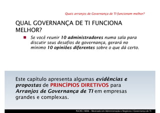 Arranjos de Governança de TI