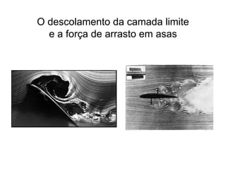 O descolamento da camada limite
e a força de arrasto em asas
 