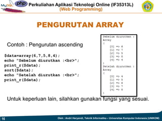 Array pada PHP | PPT