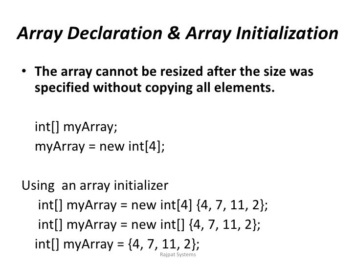 Array in C# 3.5