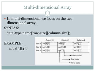 Array in C | PPTX | Programming Languages | Computing