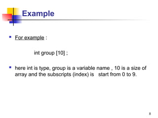 uderstanding arrays and how to declare arrays | PPT