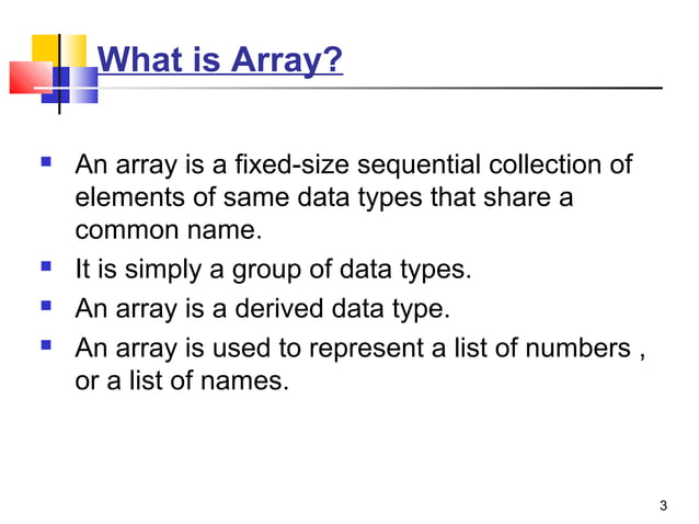 Array in c | PPT