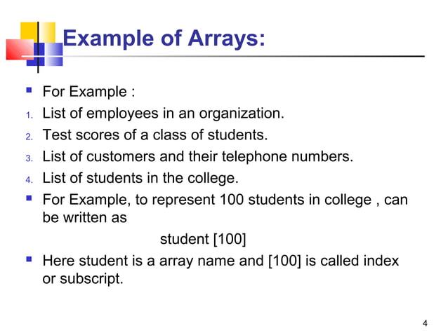 Array in c | PPT