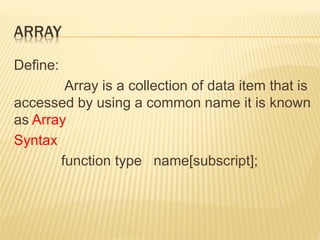 Types of Arrays | PPTX