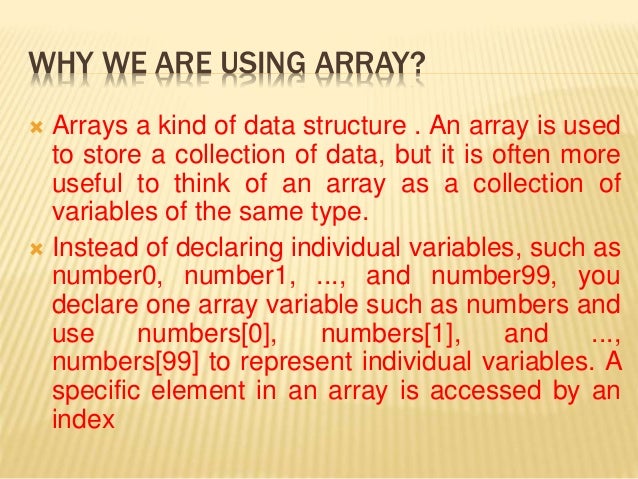 Types of Arrays