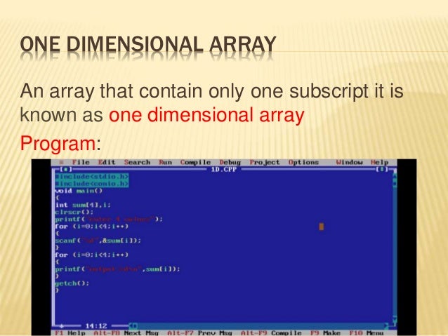 Types of Arrays