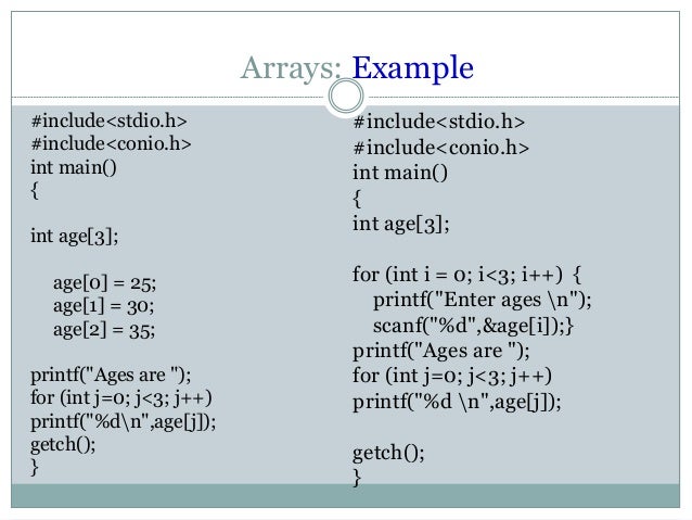 Array Introduction One-dimensional array Multidimensional array