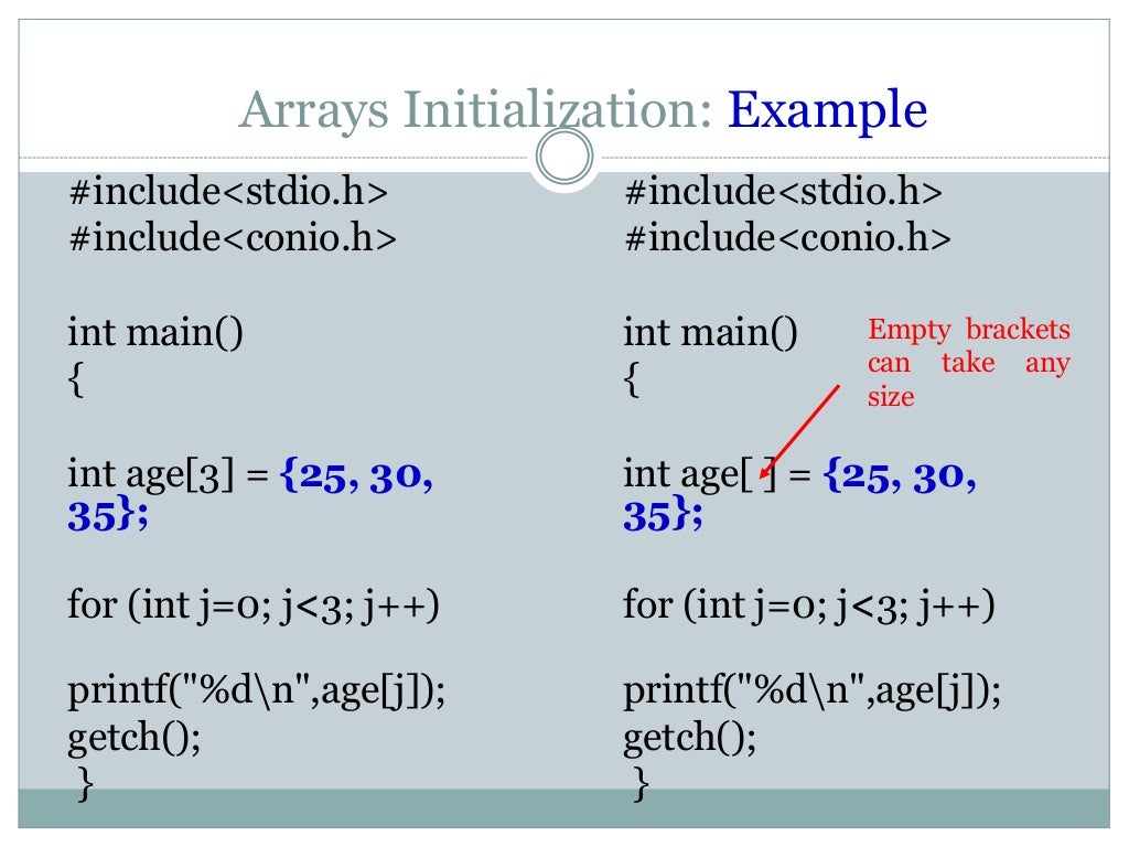 Array Introduction One-dimensional array Multidimensional array