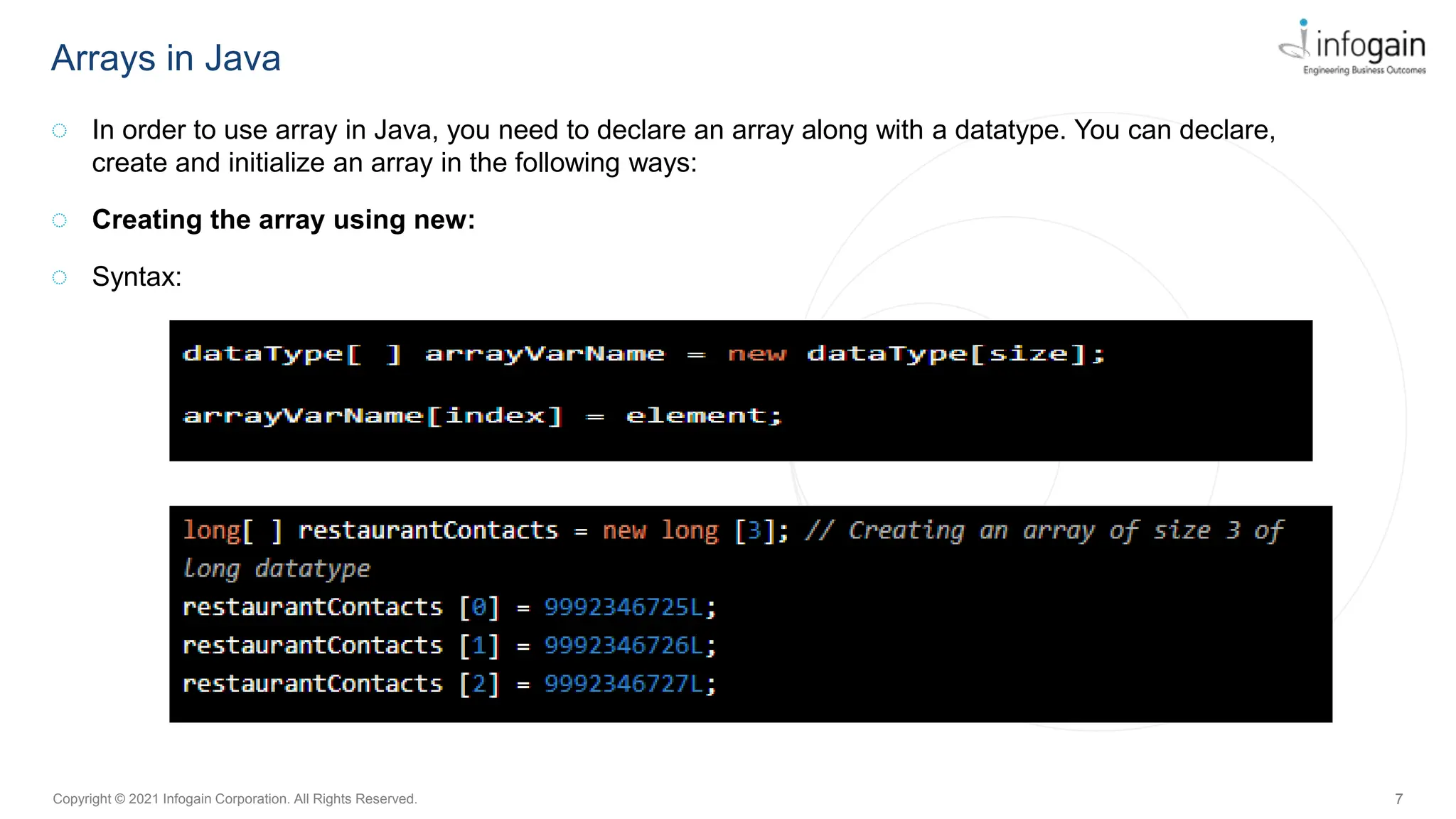 Arrays are used in java to holding more.pptx