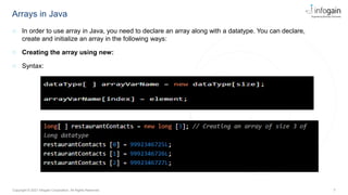 Arrays are used in java to holding more.pptx