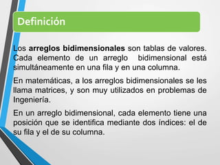Array Bidimensional | PPT