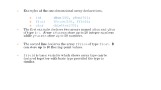 ARRAY in python and c with examples .pptx
