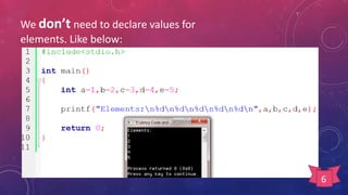Array in C full basic explanation | PDF