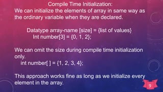 Array in C full basic explanation | PDF | Programming Languages | Computing
