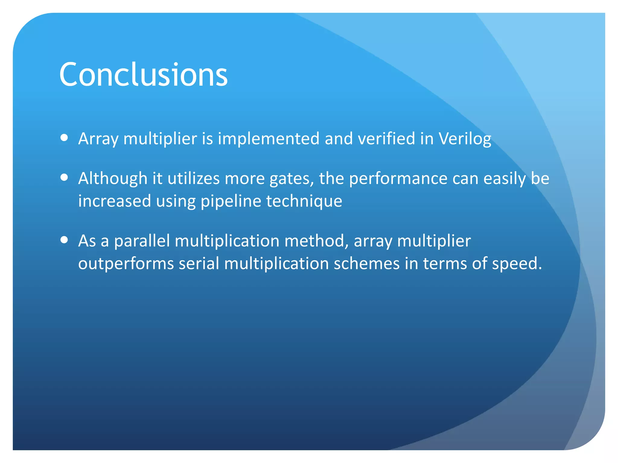 Array multiplier | PPTX | Computing | Technology & Computing