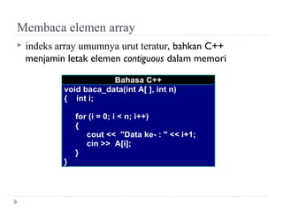 Array satu-dimensi | PPT
