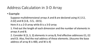 Array Addressing to compute address where elements are stored.pdf