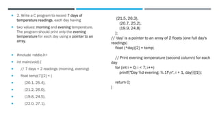 C Programming examples on Arrays and Pointers.pdf
