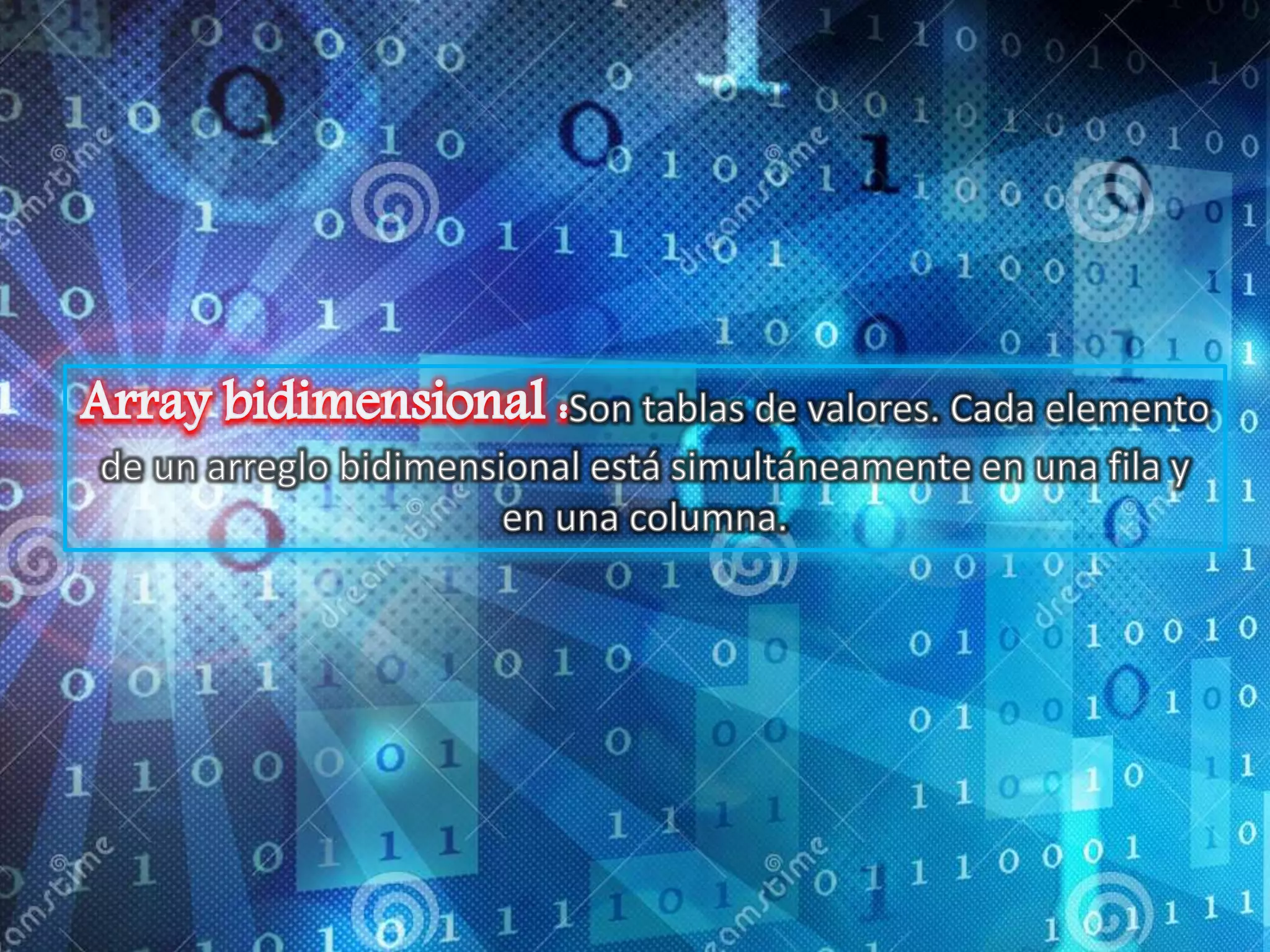 Array bidimensional | PPT