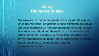 Array bidimensionales | PPT